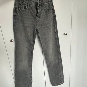 Pull&Bear Women's Gray Straight Leg Jeans